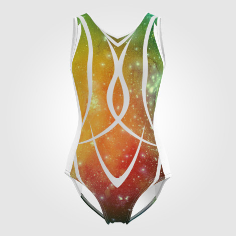 custom cheap gymnastics attire green 0