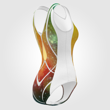 custom cheap gymnastics attire green 4