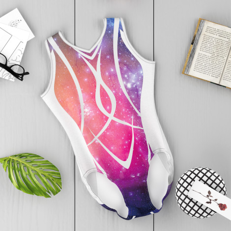 custom cheap gymnastics attire pink 5