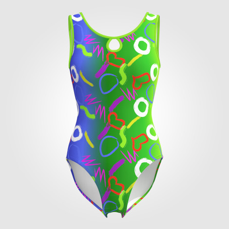 pink design gymnastics leotard green 0