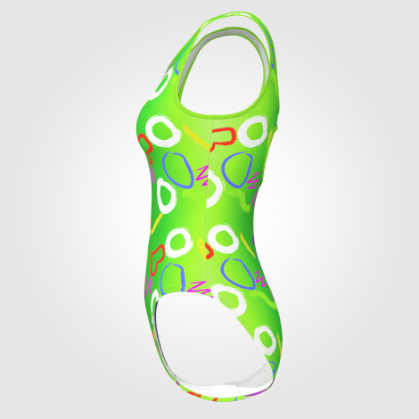 pink design gymnastics leotard green 2