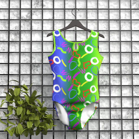 pink design gymnastics leotard green 5