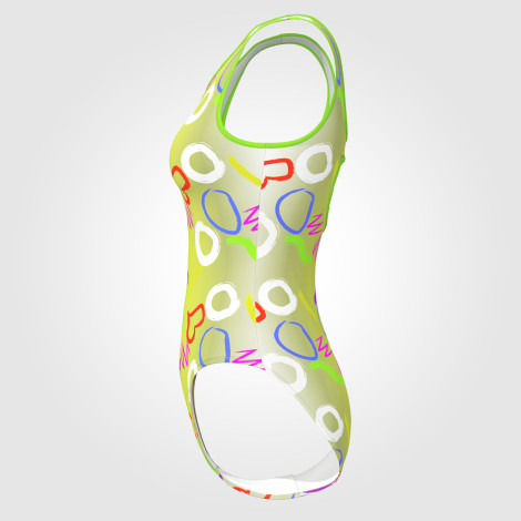 pink design gymnastics leotard orange 2