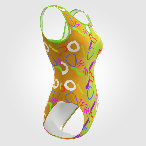 pink design gymnastics leotard orange 3