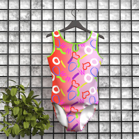 pink design gymnastics leotard pink 5