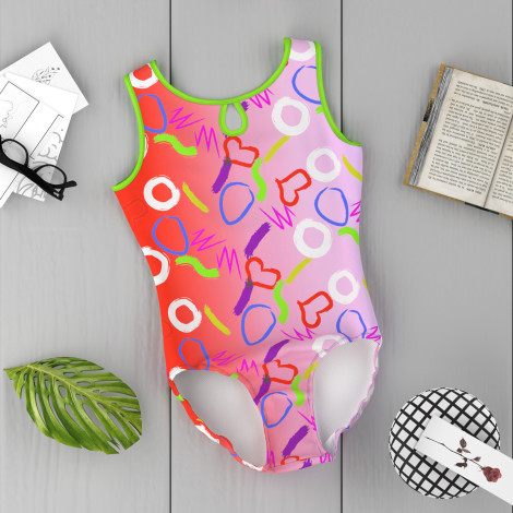 pink design gymnastics leotard pink 6