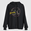 full zipped up cardigan sweater black