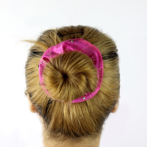 gymnastics hair scrunchies pink 2