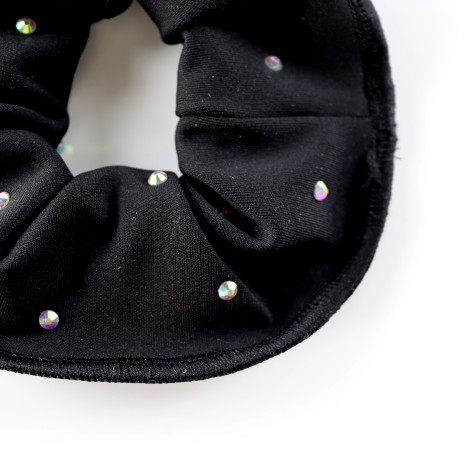 slip hair ties,scrunch gymnastics scrunchies black 1