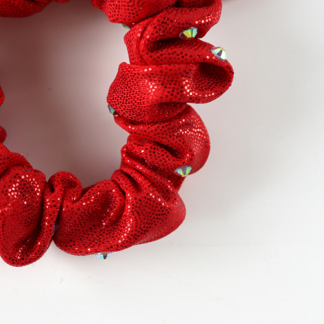 slip hair ties,scrunch gymnastics scrunchies red 1