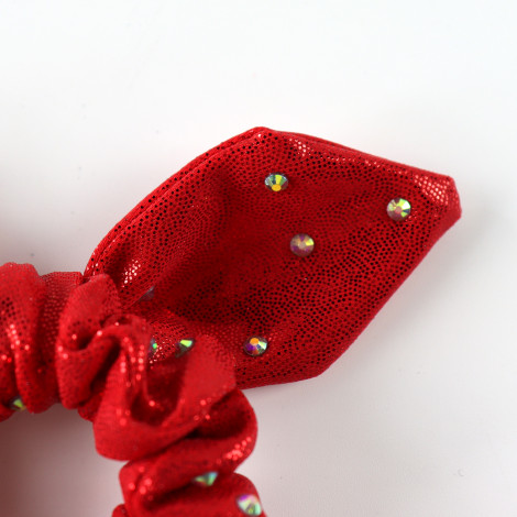 slip hair ties,scrunch gymnastics scrunchies red 2