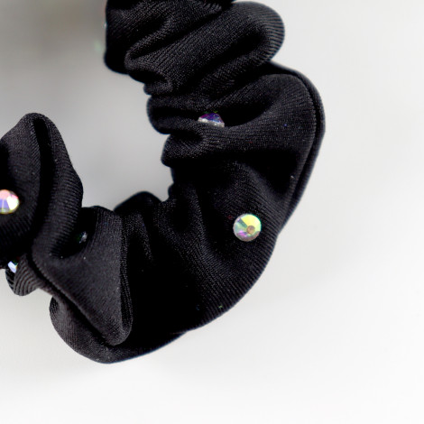 slip hair ties,scrunch gymnastics scrunchies black 1