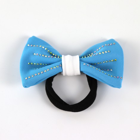 sparkly gym spirit bows sky blue 0