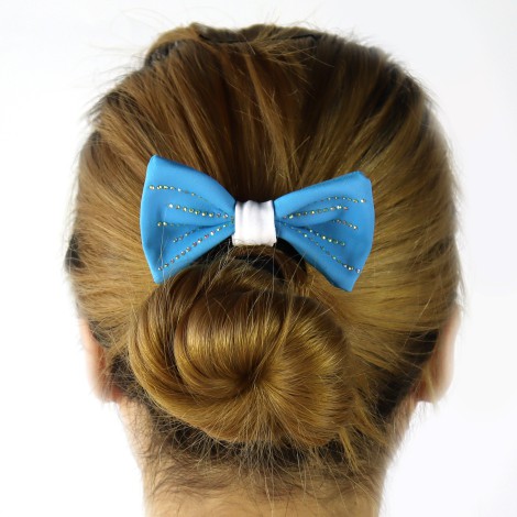 sparkly gym spirit bows sky blue 1