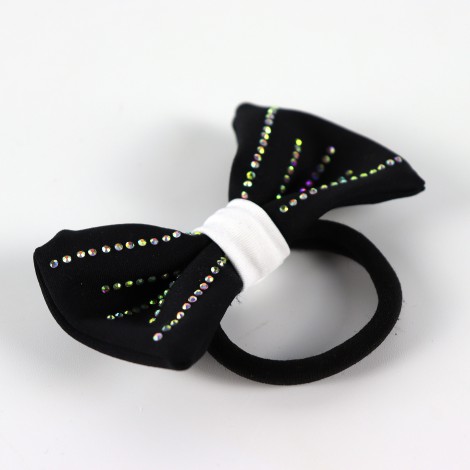 sparkly gym spirit bows black 1
