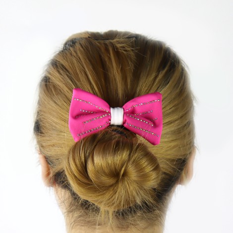 sparkly gym spirit bows pink 2
