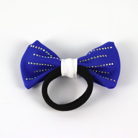 sparkly gym spirit bows blue 0