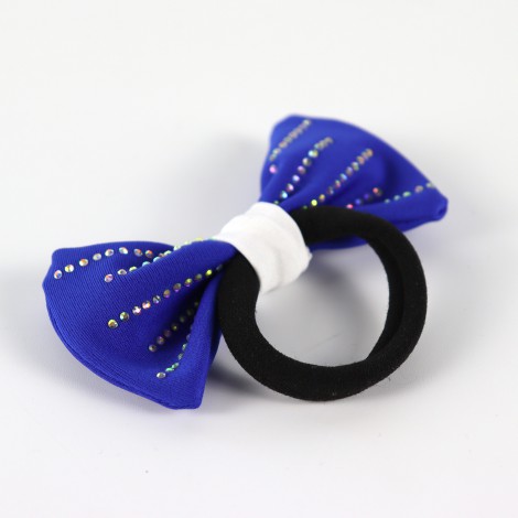 sparkly gym spirit bows blue 1