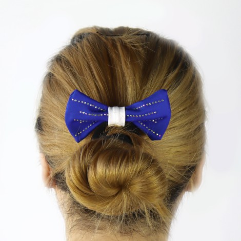 sparkly gym spirit bows blue 2