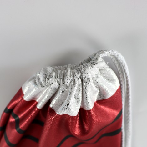 Drawstring Backpack Water Resistant String Bag red 3
