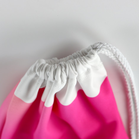 Drawstring Backpack Water Resistant String Bag pink 3