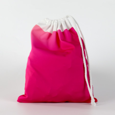 Drawstring Backpack Water Resistant String Bag pink 4