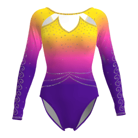 girls purple gymnastics set