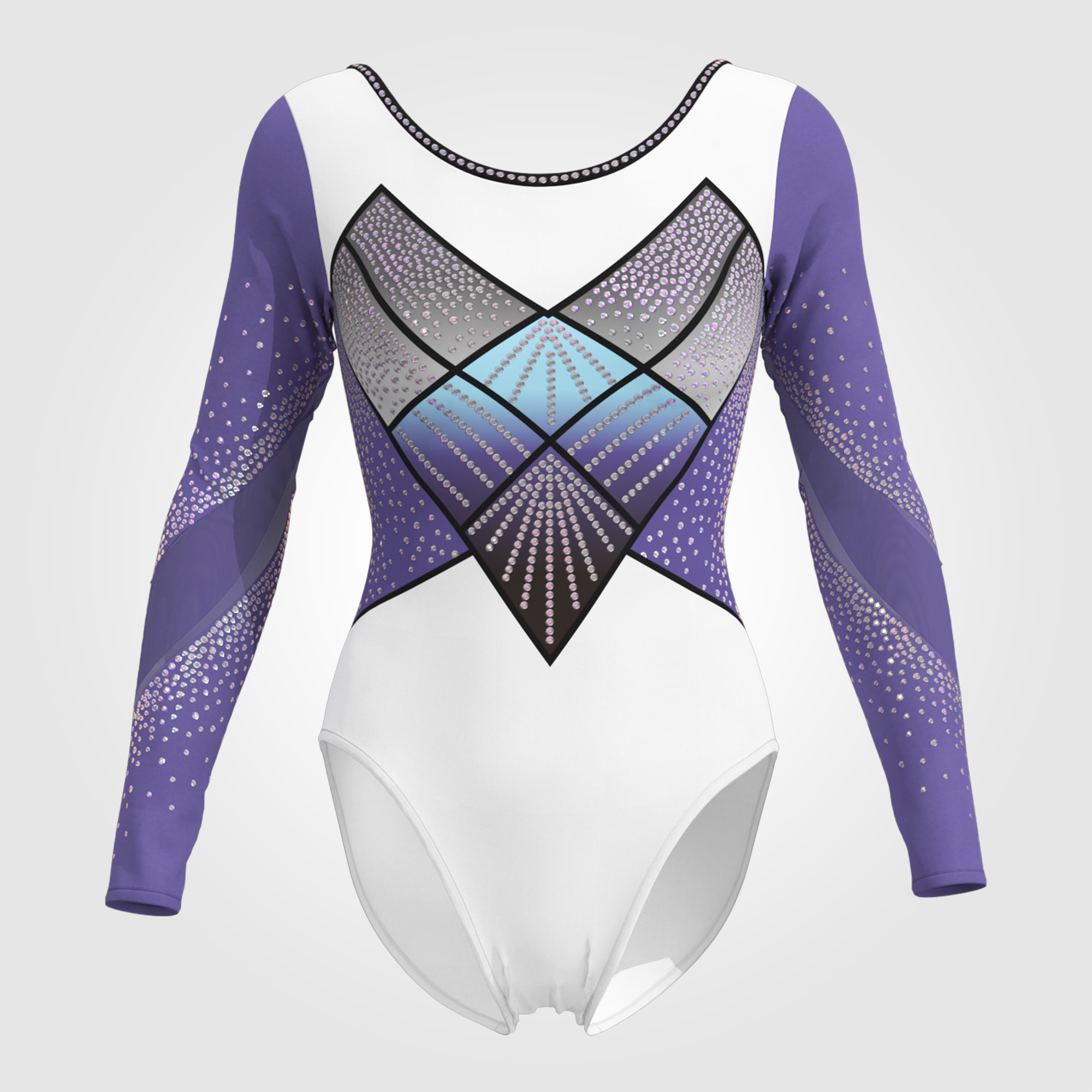 purple competition leotard for gymnastics