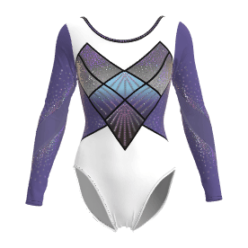 purple competition leotard for gymnastics