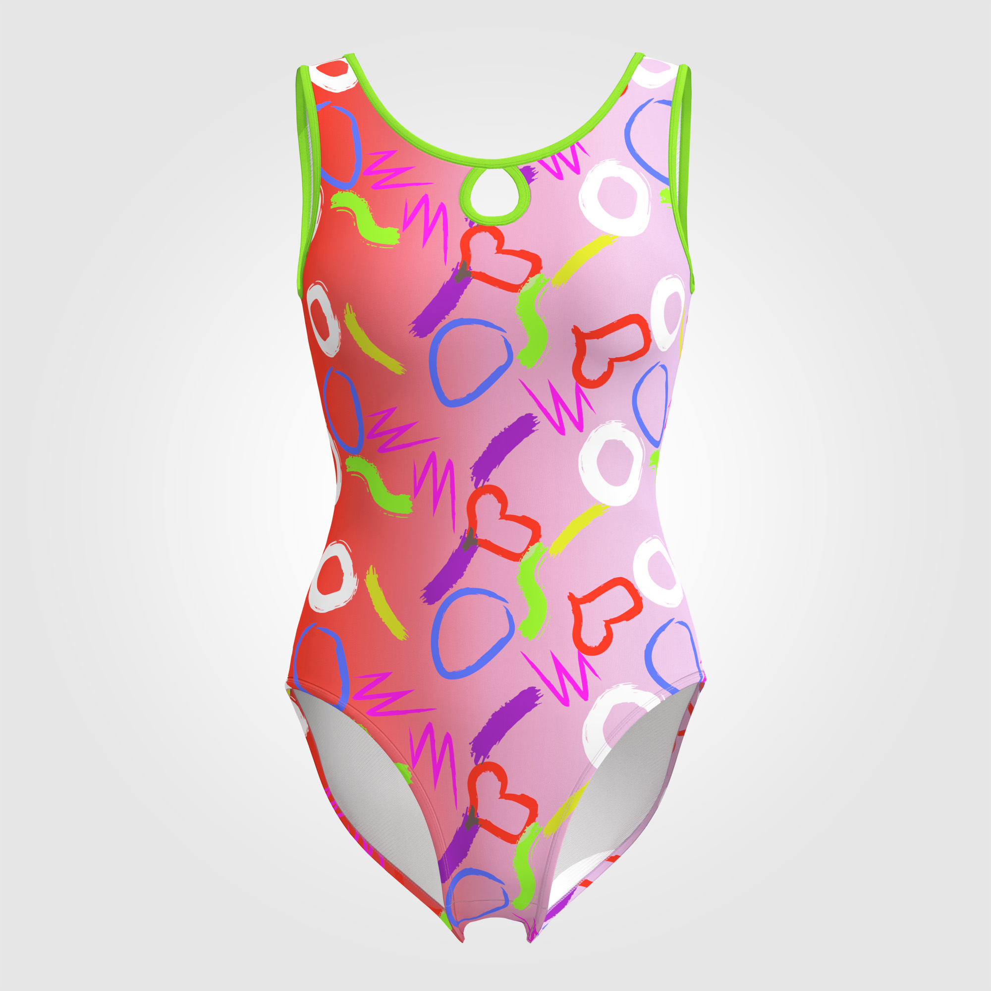 pink design gymnastics leotard